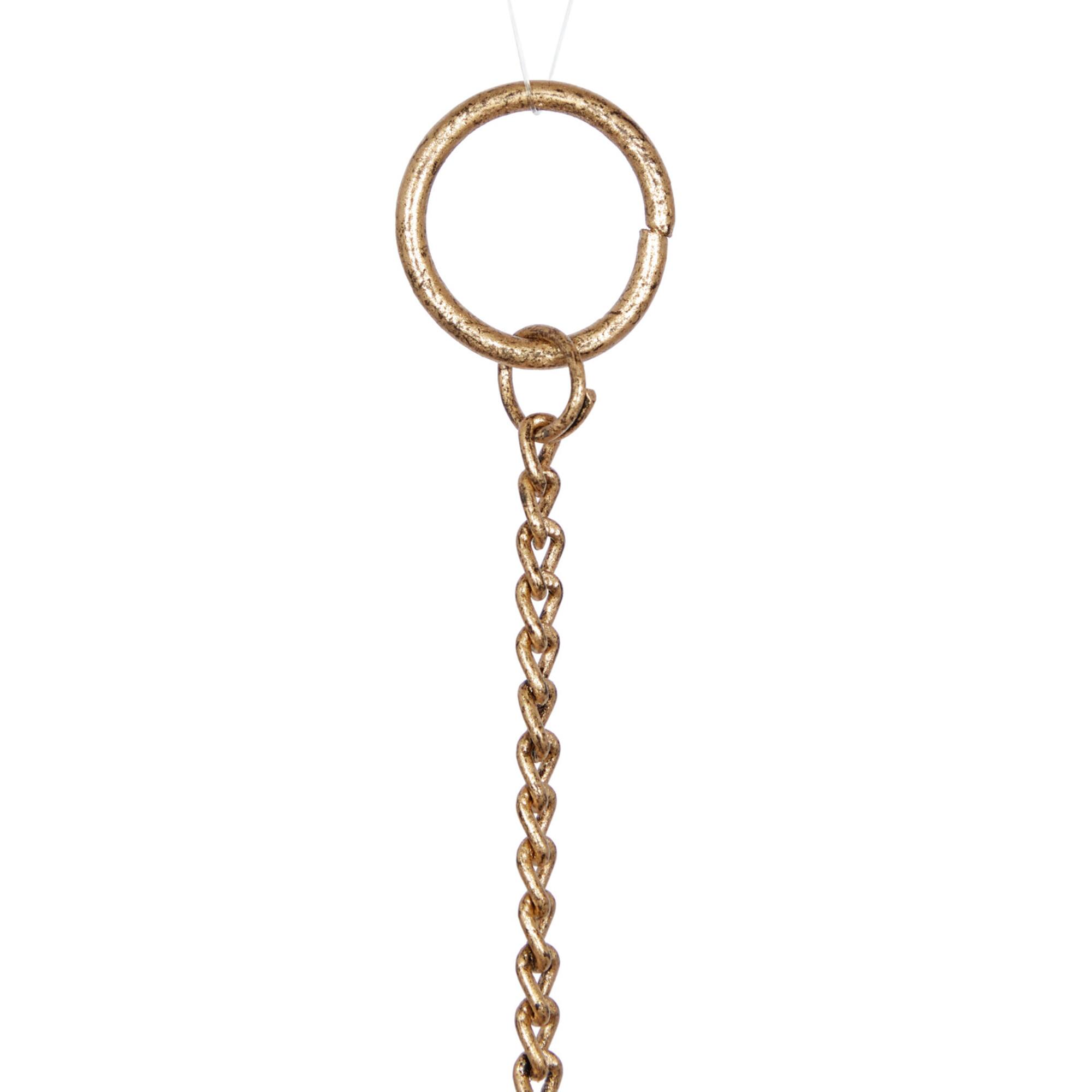 39" Gold Metal Eclectic Moon & Stars Wind Chime
